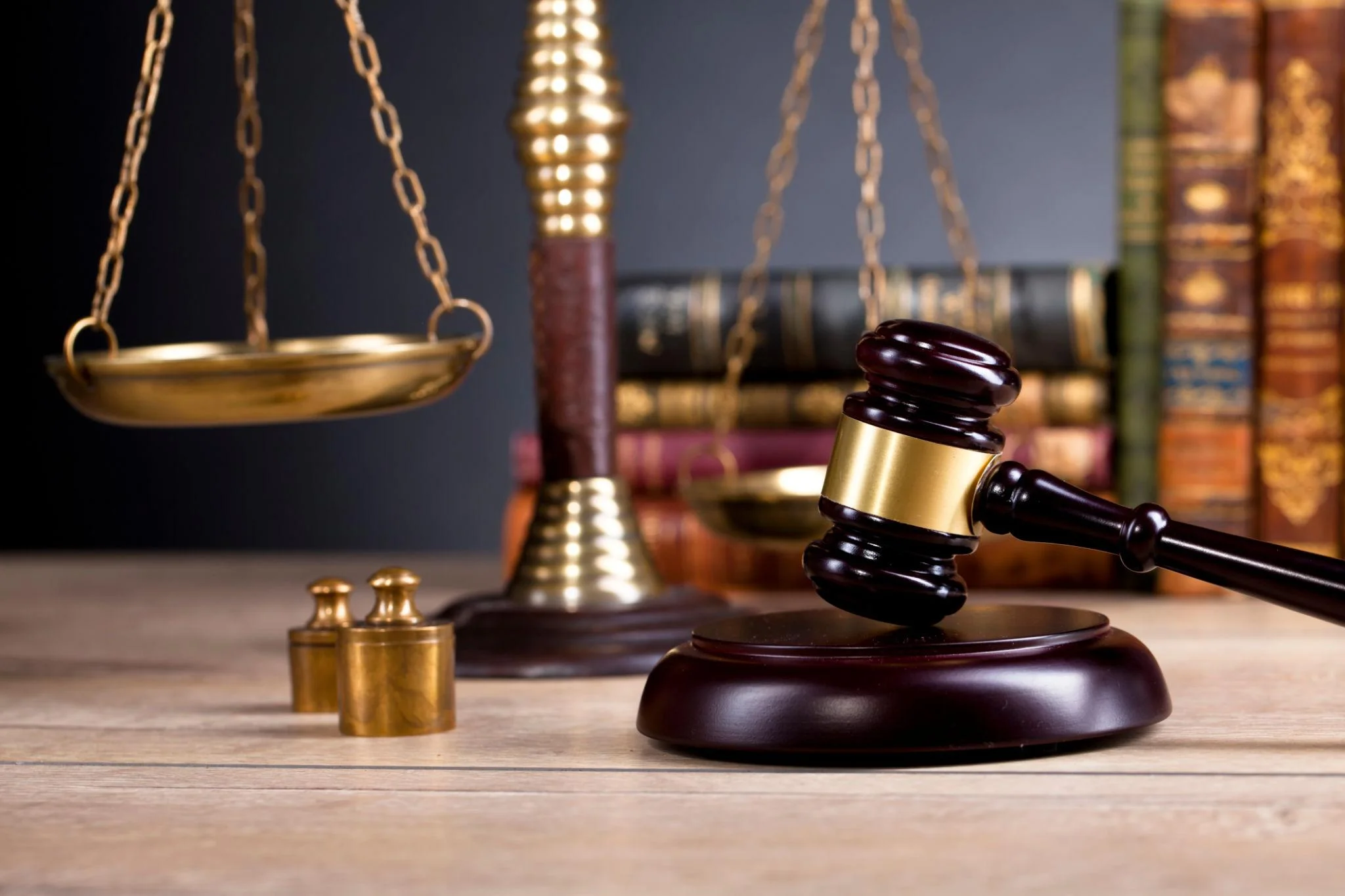 Gavel and scales of justice